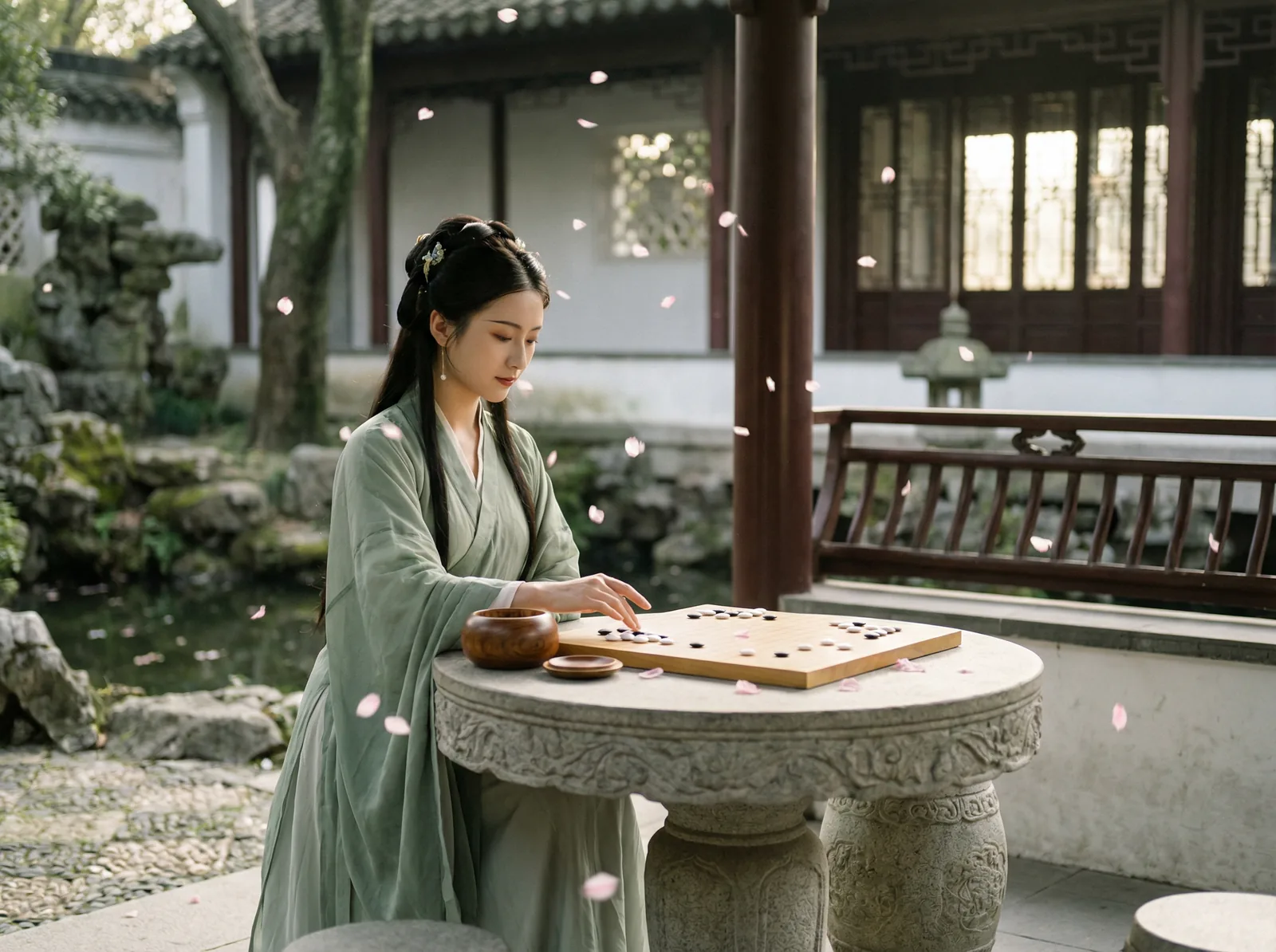 集芳阁 - 围棋对弈才女写真